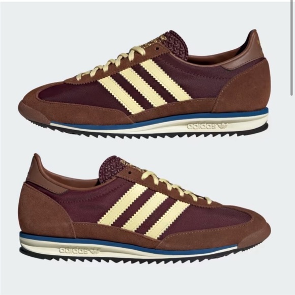 Adidas SL-72 Sneakers Maroon Almost Yellow Preloved Brown - size 8 - Picture 1 of 2